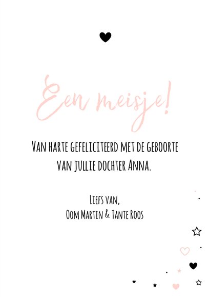 Felicitatie - Ballon met hartjes en sterren 3