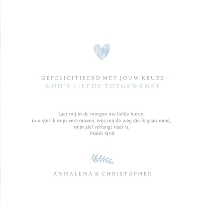 Felicitatie belijdenis met duif 3