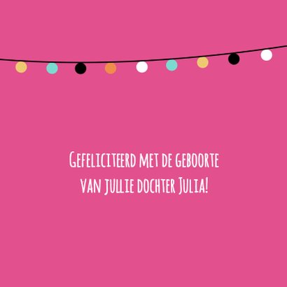 Felicitatie - Bolletjes slinger meisje 3