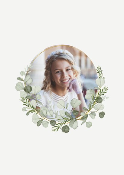 Felicitatie communie christelijk eucalyptus kind van god 2