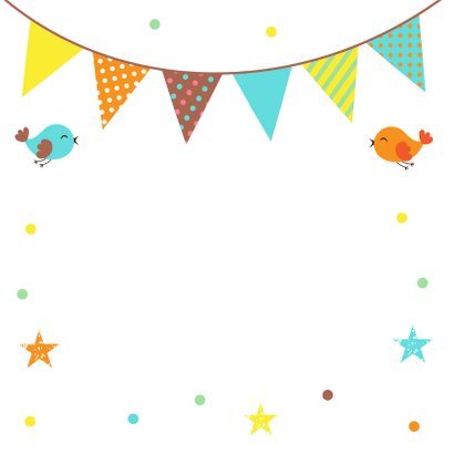 Felicitatie communie confetti vlag 2