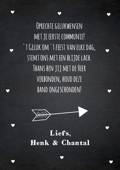 Felicitatie communie krijtbord 3
