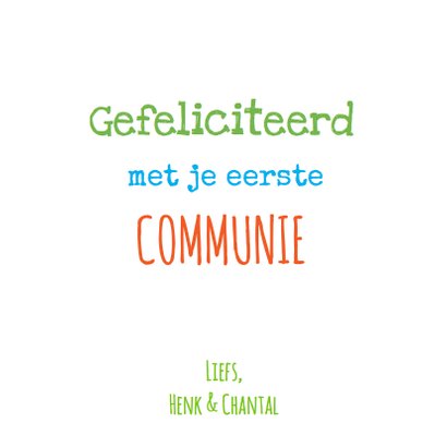 Felicitatie communie uiltje blauw 3