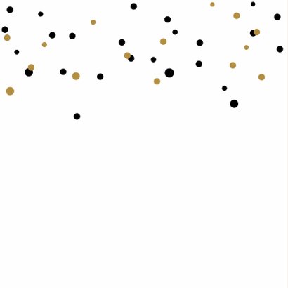 Felicitatie-Confetti,goud,zwart 2