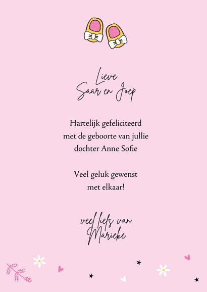 Felicitatie dochter babykleertjes 3