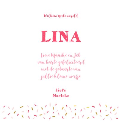 Felicitatie dochter happy cupcake roze 3