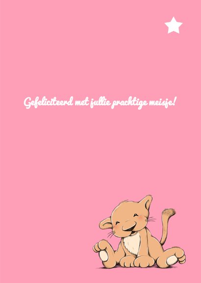 Felicitatie dochter leeuwtje IH 3