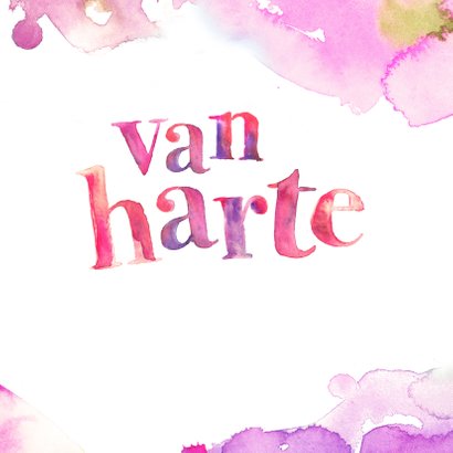 Felicitatie dochter waterverf 3