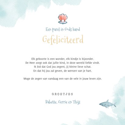 Felicitatie doopsel oceaan dieren walvis 3