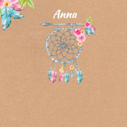 Felicitatie dreamcatcher veren 2