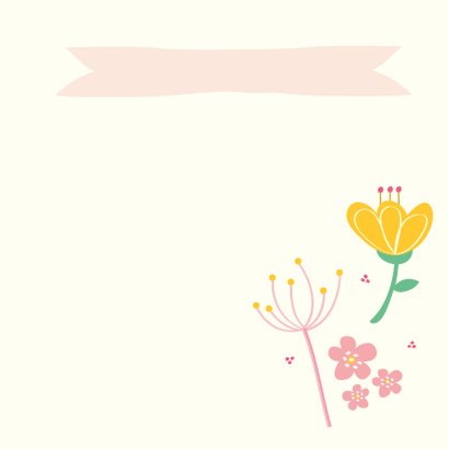 Felicitatie geboorte bloemen 3
