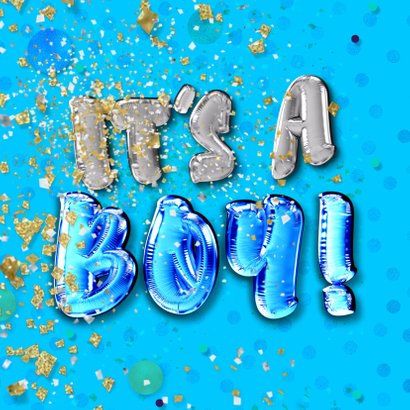 Felicitatie geboorte jongen - confetti 2