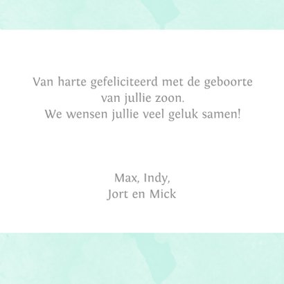 Felicitatie geboorte Jongen dialect 3