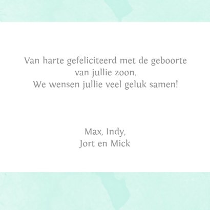 Felicitatie geboorte Jongen dialect 3
