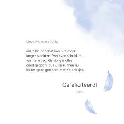 Felicitatie geboorte jongen Eerder dan verwacht 3