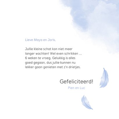 Felicitatie geboorte jongen Eerder dan verwacht 3