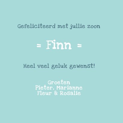 Felicitatie geboorte jongen met hartje 3
