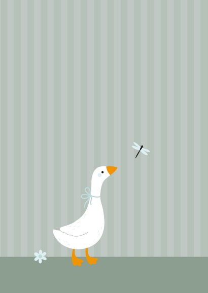 Felicitatie geboorte jongen met lief gansje 2