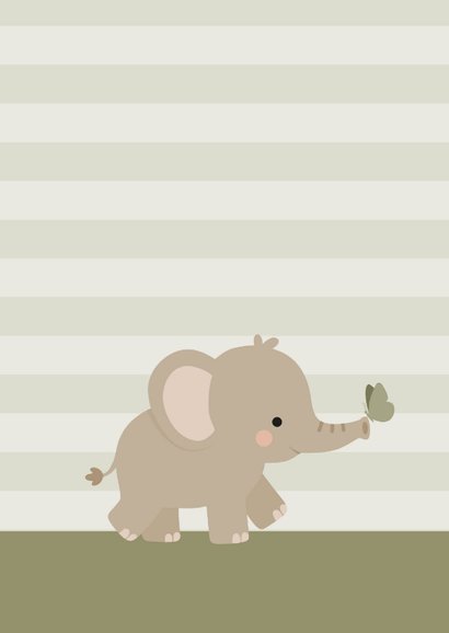 Felicitatie geboorte jongen met olifant en eendje 2