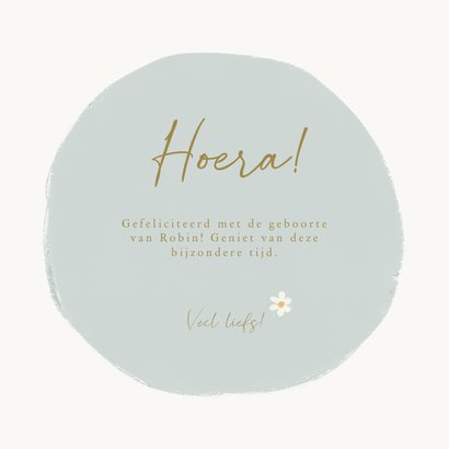 Felicitatie geboorte jongen met schoentjes, vogel en maan 3