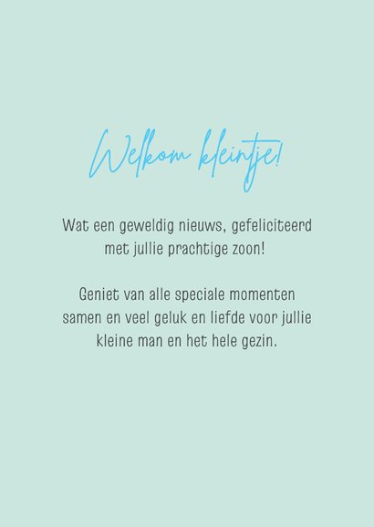 Felicitatie geboorte jongen ooievaar met ballon 3