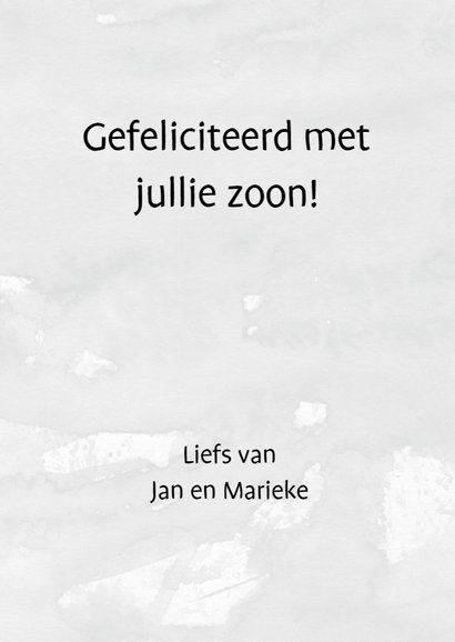 Felicitatie geboorte jongen twinkle 3