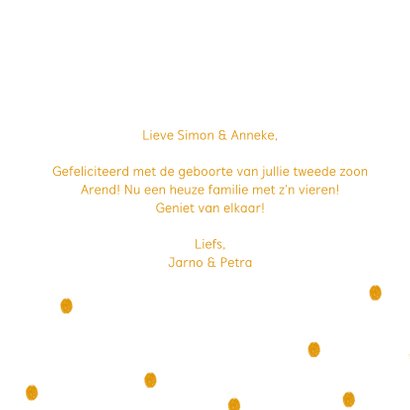 Felicitatie geboorte kaartje tweede kindje 3