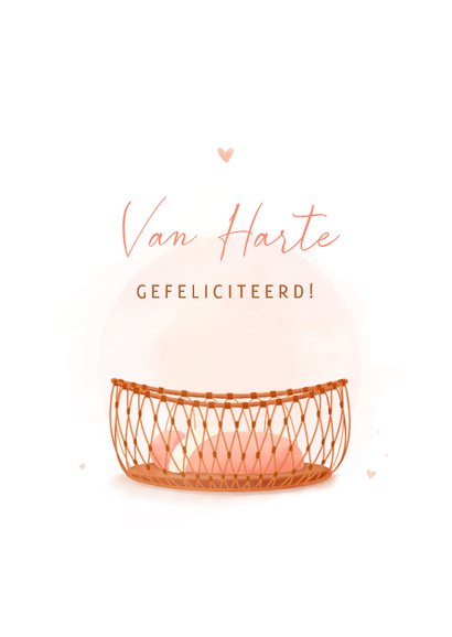 Felicitatie geboorte kleindochter rotan wiegje en eekhoorn 2