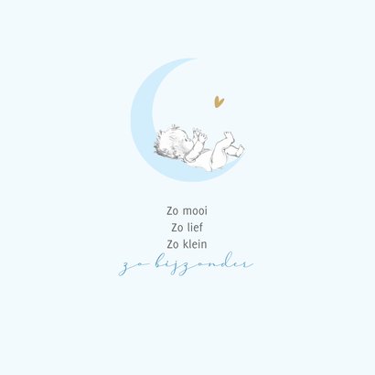 Felicitatie geboorte kleinzoon baby op maan met sterren 2