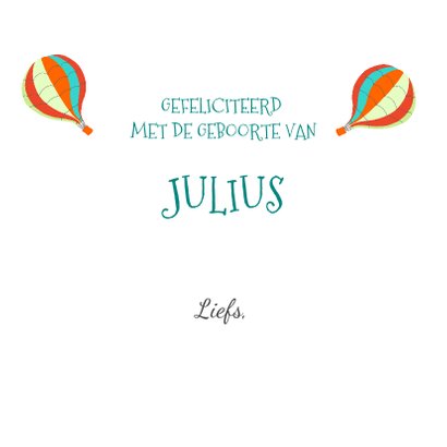 Felicitatie geboorte luchtballon 3