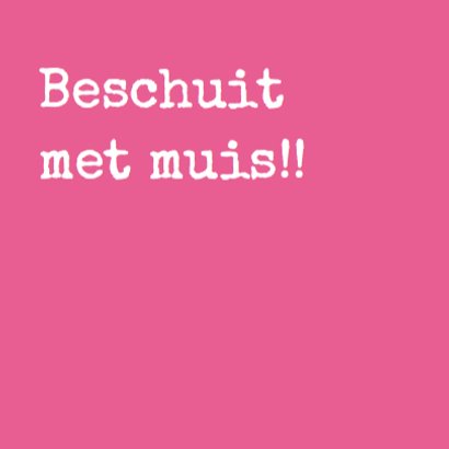 Felicitatie geboorte meisje - beschuit met muis - mocards 3