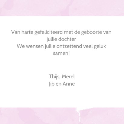 felicitatie geboorte meisje dialect 3