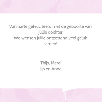 Uitgelezene felicitatie geboorte meisje dialect | Kaartje2go MT-18