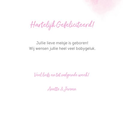 Felicitatie geboorte meisje olifantje ballon 3