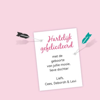 Felicitatie geboorte meisje vosje 3