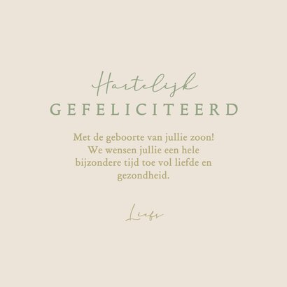 Felicitatie geboorte met een vosje, musje en paddenstoeltjes 3