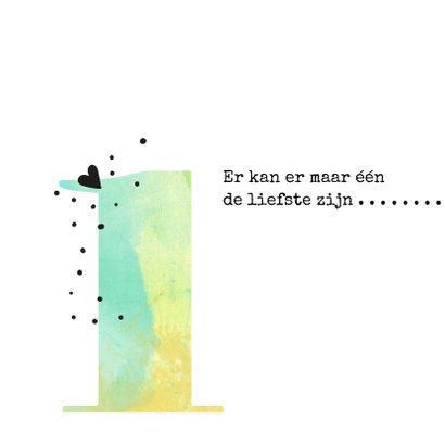 Felicitatie geboorte met stip op nummer 1 2