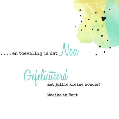 Felicitatie geboorte met stip op nummer 1 3