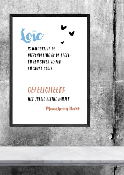 Felicitatie geboorte olifant en poster 3