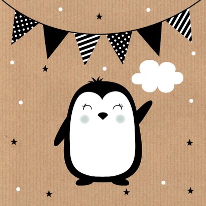 Felicitatie geboorte pinguïn kraft 2
