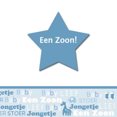 Felicitatie geboorte ster tekst 2