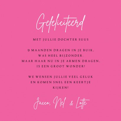 Felicitatie geboorte stippelbal 3
