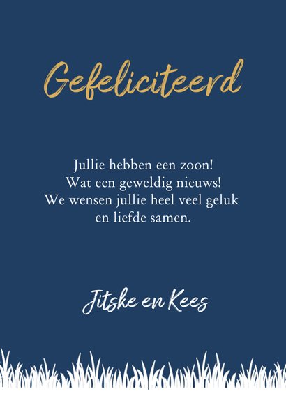 Felicitatie geboorte trekker 3