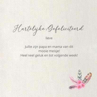 Felicitatie geboorte veertjes 3