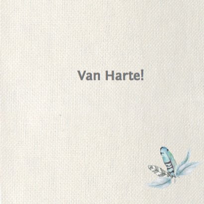 felicitatie geboorte veren zoon 3