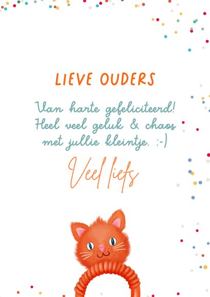 Felicitatie-geboortekaart kaart 'Chaos' 3