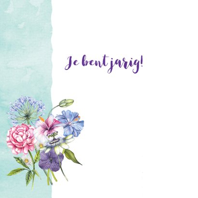 Felicitatie gekleurde bloemen 2