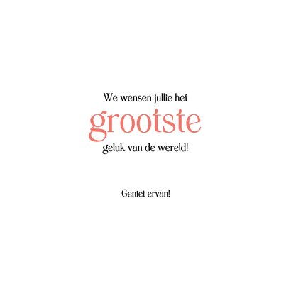 Felicitatie geluk met een grote G 3