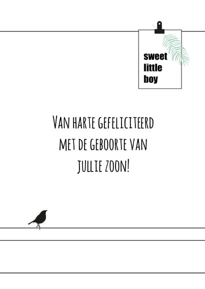 Felicitatie - Geometrisch zwart wit, jongen 3