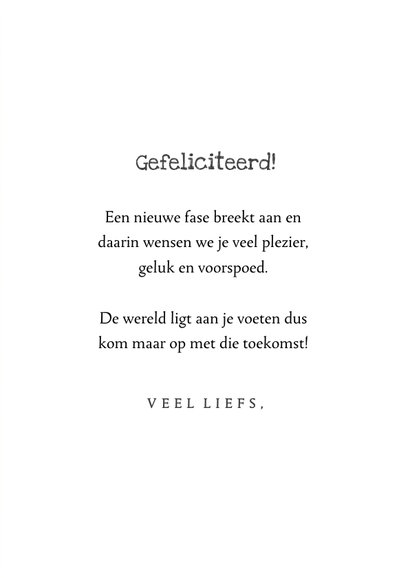 Felicitatie geslaagd geniaal humor aal met afstudeerhoedje 3
